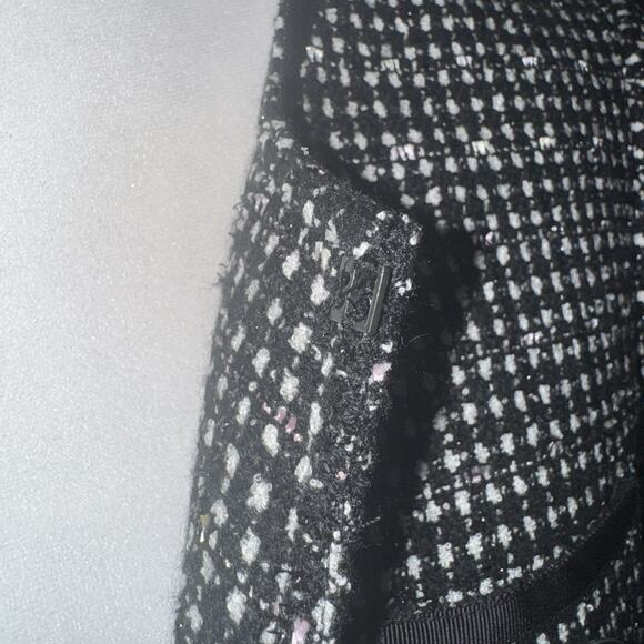 Tahari Jacket Womens 10 Tweed Blazer Old Money Retro Academia Office Speckled - Picture 6 of 12